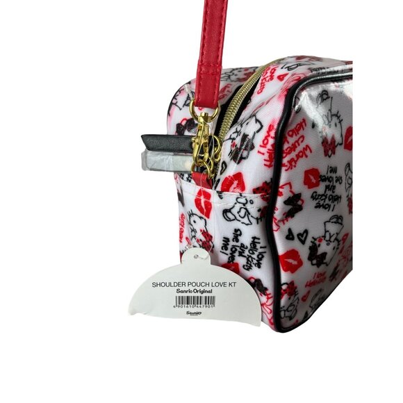 Hello Kitty Y2K All Over Character Print Purse White Red Black Crossbody Bag - Picture 7 of 15
